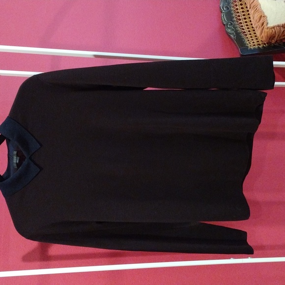 COS Sweaters - COS women's maroon long sleeved sweater with collar. EUC. Size L.